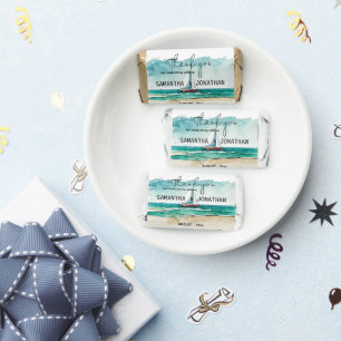 Elegant minimalist watercolor boat cruise wedding  hershey's miniatures