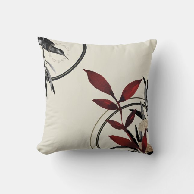 Elegant Minimalist Watercolor Throw Pillow (Front)