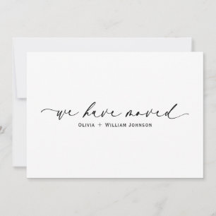 Elegant Minimalist We Have Moved Script Announcement