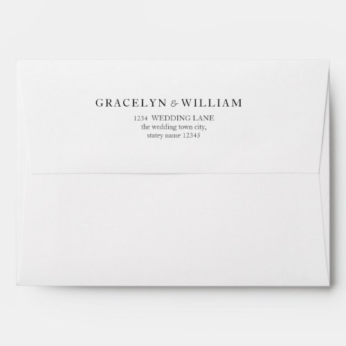 Elegant Minimalist Wedding Address Envelope