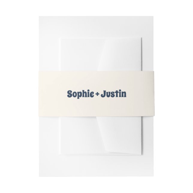 Elegant Minimalist Wedding Belly Band (Front Example)