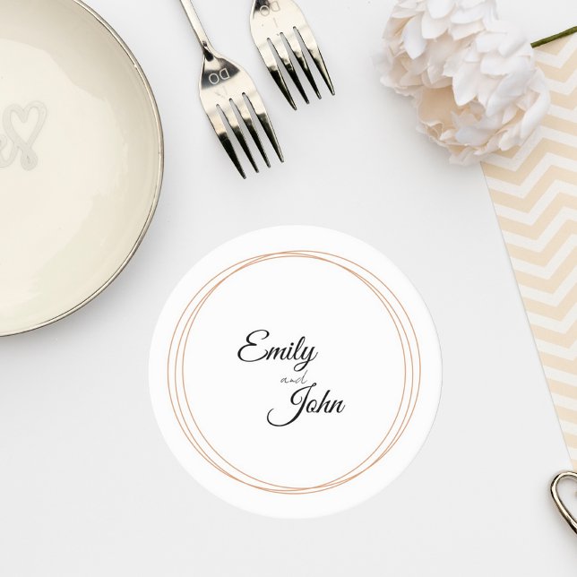 Elegant Minimalist Wedding Coaster (Creator Uploaded)