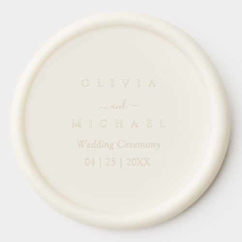 Elegant Minimalist Wedding Dark Green Classic Chic Wax Seal Sticker
