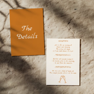 Elegant Minimalist Wedding Details Enclosure Card