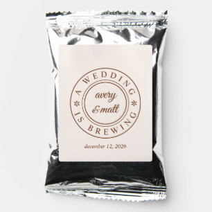 Elegant Minimalist Wedding Engagement Coffee Drink Mix