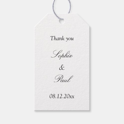 Elegant Minimalist Wedding Favor Thank You Gift Tags