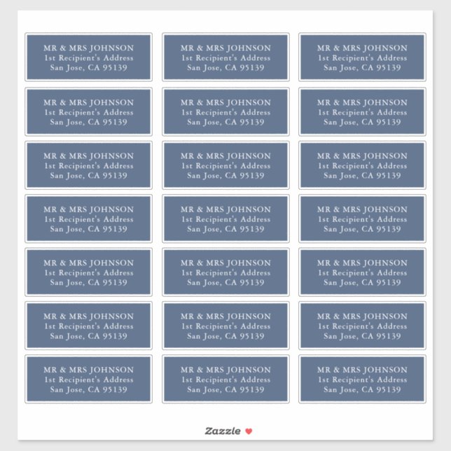 Elegant Minimalist Wedding Guest Address Labels  (Sheet)