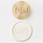 Elegant Minimalist Wedding Horizontal Initials  Wax Seal Stamp<br><div class="desc">We are always adding new designs weekly!</div>