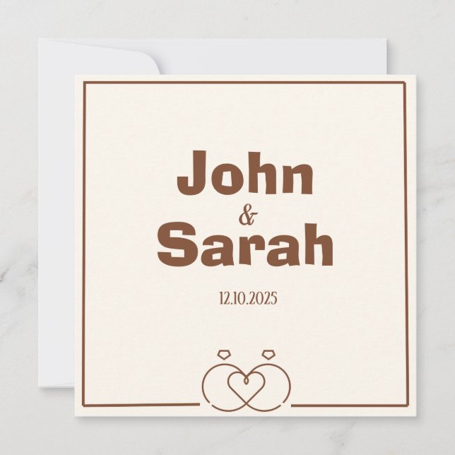 Elegant Minimalist Wedding Invitation (Front)
