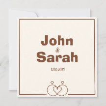 Elegant Minimalist Wedding Invitation