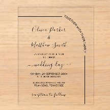 Elegant Minimalist Wedding Invitation