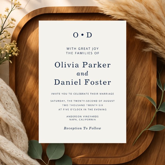 Elegant Minimalist Wedding Invitation (Creator Uploaded)