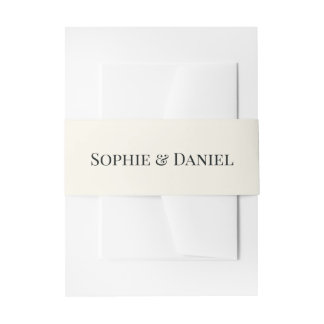 Elegant Minimalist Wedding Invitation Belly Band