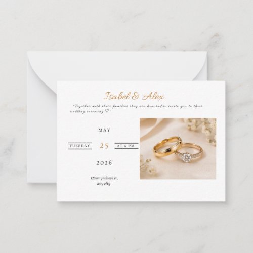 Elegant Minimalist Wedding Invitation Card