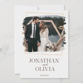 Elegant Minimalist Wedding Invitation | Classic Fl