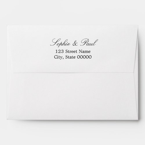Elegant Minimalist Wedding Invitation Envelope