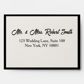 Elegant Minimalist Wedding Invitation Guest Envelope