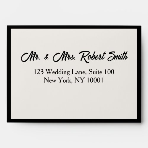 Elegant Minimalist Wedding Invitation Guest Envelope