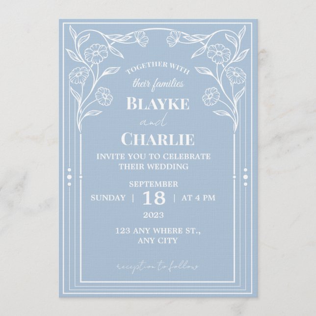 Elegant Minimalist Wedding Invitation | Modern (Front)
