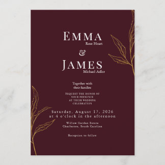 Elegant Minimalist Wedding Invitation | Modern