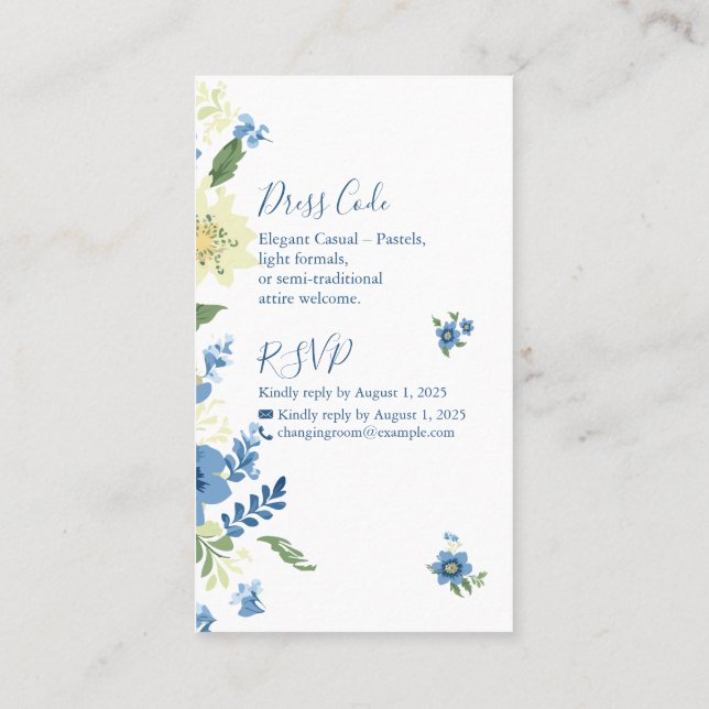 Elegant Minimalist Wedding Invitation Template | E (Back)