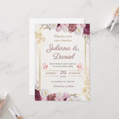 Elegant Minimalist Wedding Invite