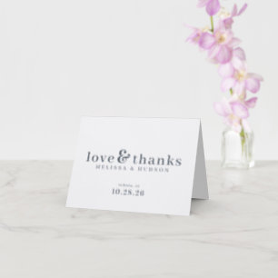 Elegant Minimalist Wedding Letterpress Thank You Card