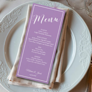 Elegant Minimalist Wedding Menu