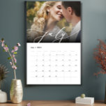 Elegant Minimalist Wedding Modern Photo Script  Calendar<br><div class="desc">Elegant Minimalist Wedding Modern Photo Script Calendar</div>