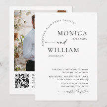 Elegant Minimalist Wedding Photo QR code