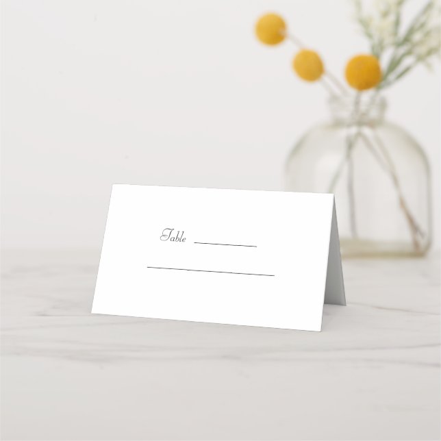 Elegant Minimalist Wedding Place Card (Front)
