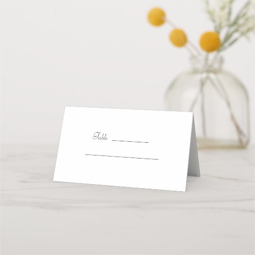 Elegant Minimalist Wedding Place Card