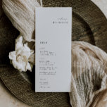 Elegant Minimalist Wedding Place Card Menu<br><div class="desc">Elegant minimalist,  wedding guest place card and menu. Features,  modern black typography and matching solid color backing.</div>
