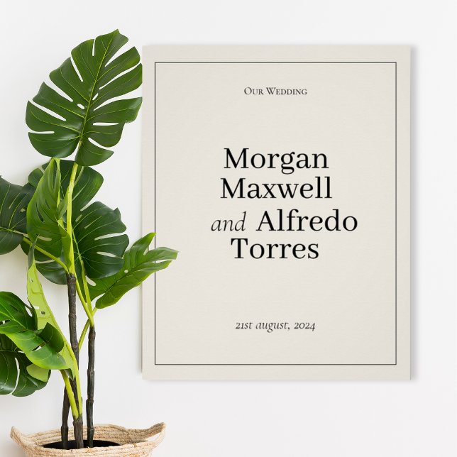 Elegant Minimalist Wedding Poster (Creator Uploaded)