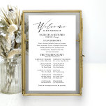 Elegant Minimalist Wedding Program Sign<br><div class="desc">Elegant calligraphy wedding program sign. Easy to personalize with your details and add your background color. Please feel free to contact me if you have any special requests. PLEASE NOTE: For assistance on orders,  shipping,  product information,  etc.,  contact Zazzle Customer Care directly.</div>