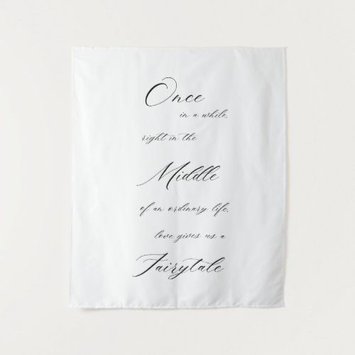 Elegant Minimalist Wedding Quote  Tapestry