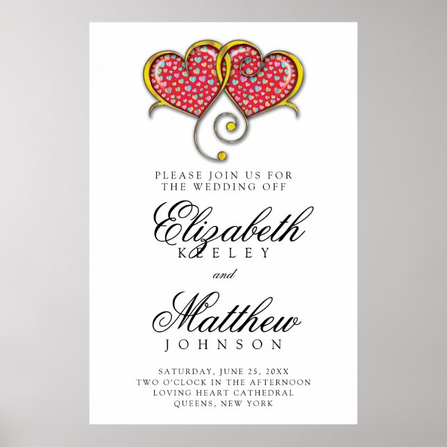 Elegant Minimalist Wedding Rehearsal Dinner Poster (Front)