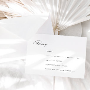 Elegant Minimalist Wedding RSVP Cards