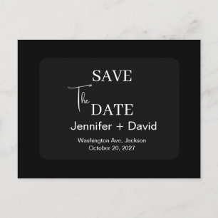 Elegant Minimalist Wedding Save the Date Postcard