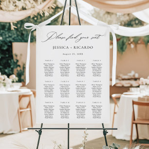 Elegant Minimalist Wedding Seating Chart Foam Board