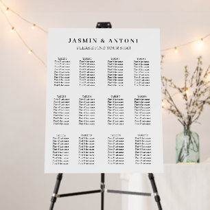 Elegant Minimalist Wedding Seating Chart Sign