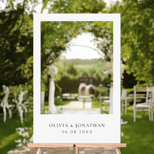 Elegant Minimalist Wedding Selfie Frame Foam Board