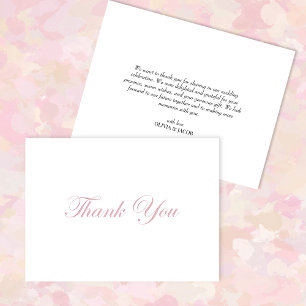 Elegant Minimalist Wedding Thank You Card