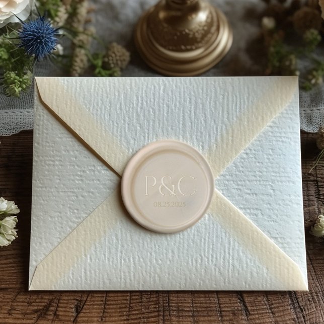 Elegant minimalist wedding wax seal stamp kit (Creator Uploaded)