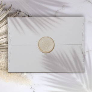 Elegant Minimalist Wedding Wax Seal Sticker