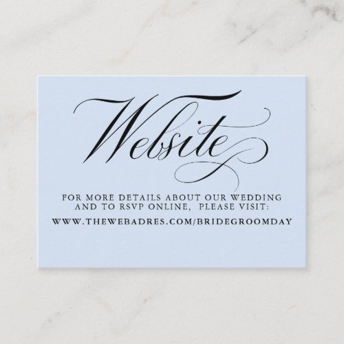 Elegant Minimalist Wedding Website Enclosure Card
