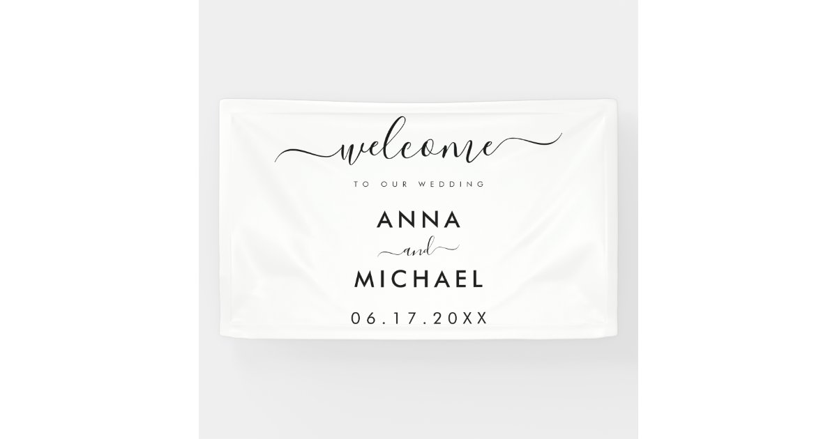elegant-minimalist-wedding-welcome-banner-zazzle