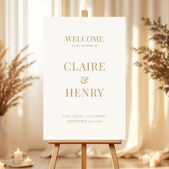 Elegant Minimalist Wedding Welcome Sign (Creator Uploaded)