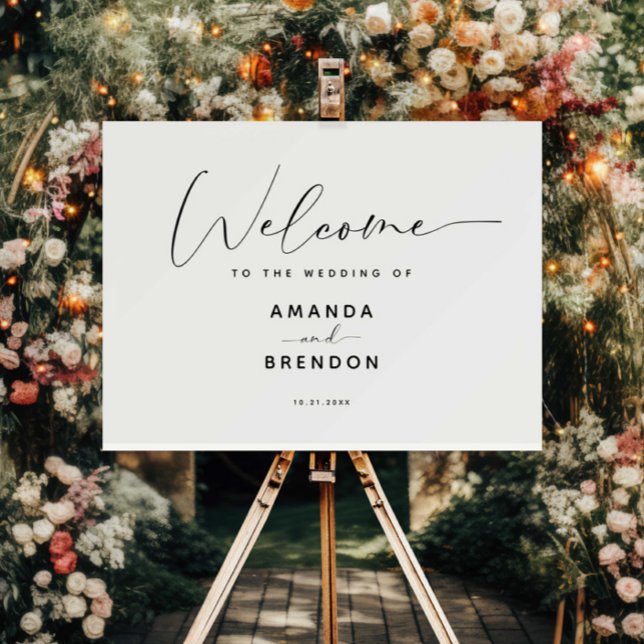 Elegant Minimalist Wedding Welcome Sign (Creator Uploaded)