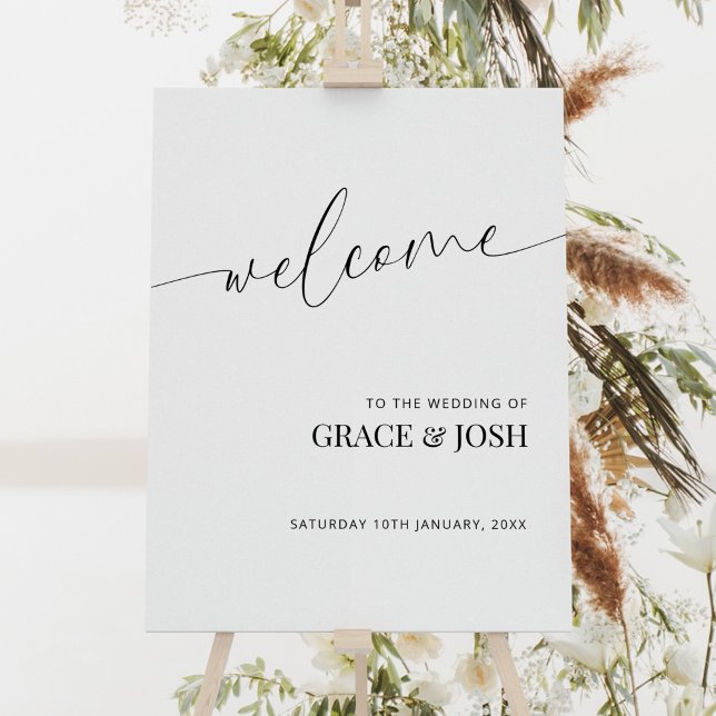 Elegant Minimalist Wedding Welcome Sign (Creator Uploaded)